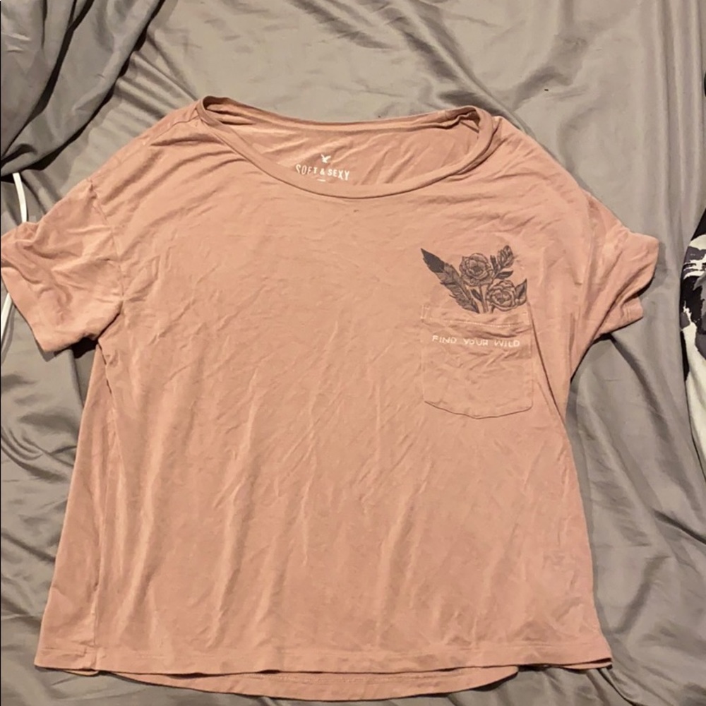 Rosy pink shirt sleeve tshirt size small